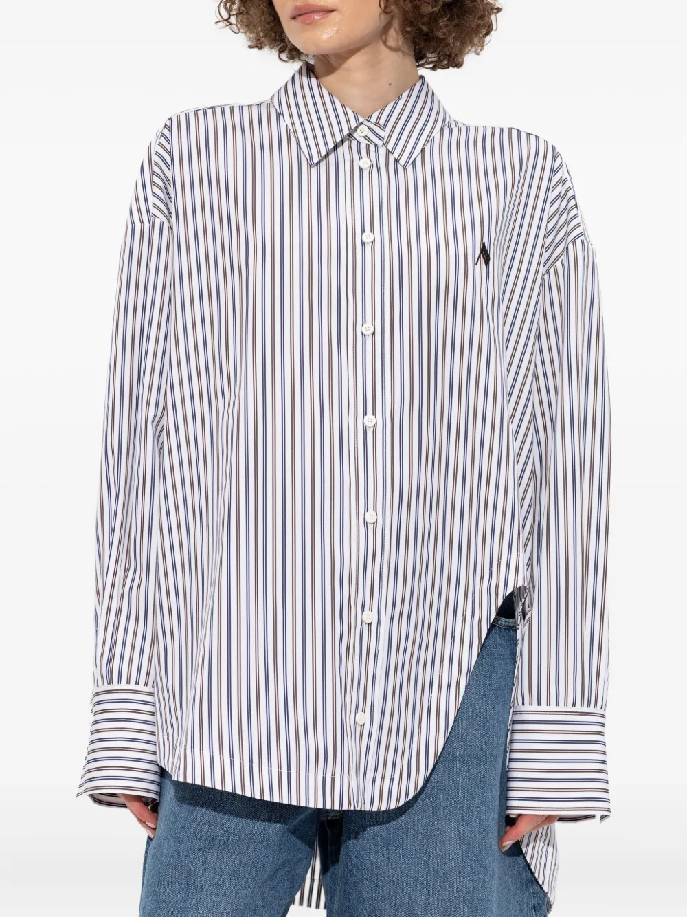 The Attico Asymmetrische blouse Wit