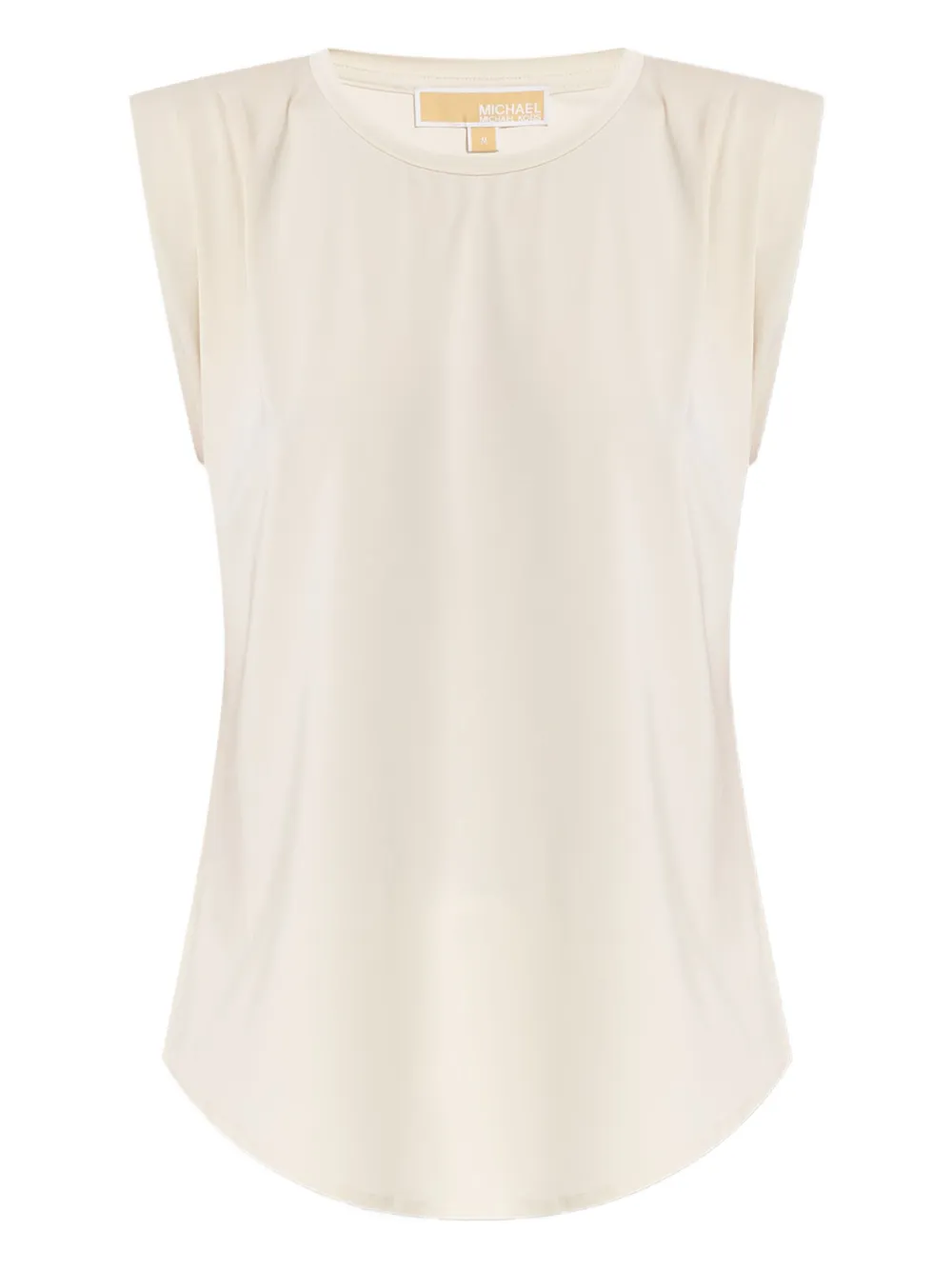 Michael Kors padded-shoulder top Beige