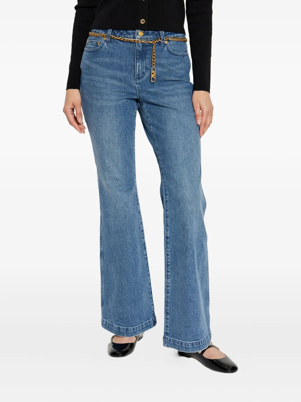 Michael Kors Jeans verfraaid met ketting Blauw