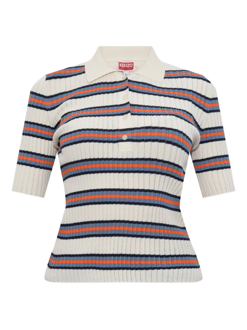 Kenzo ribbed striped polo top 02 MULTICOLOR