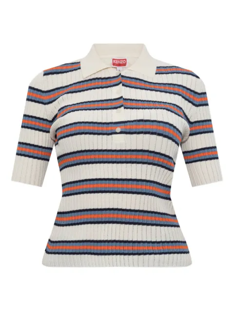 Kenzo ribbed striped polo top