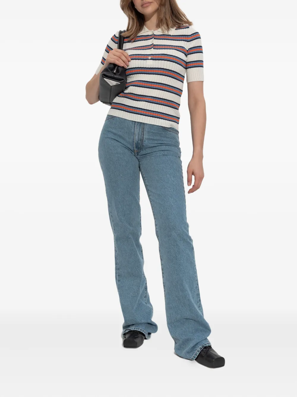 Kenzo ribbed striped polo top 02 MULTICOLOR