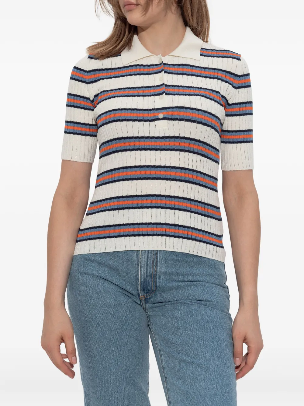 Kenzo ribbed striped polo top 02 MULTICOLOR