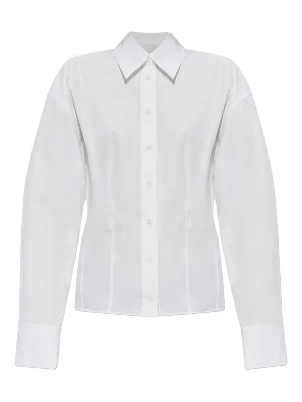 The Attico cotton fitted shirt Wit