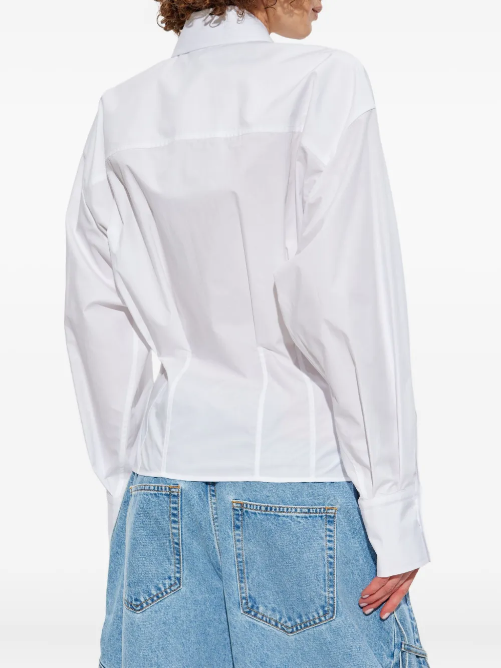 The Attico cotton fitted shirt Wit