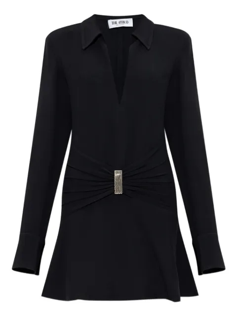 The Attico gathered-detail collared dress