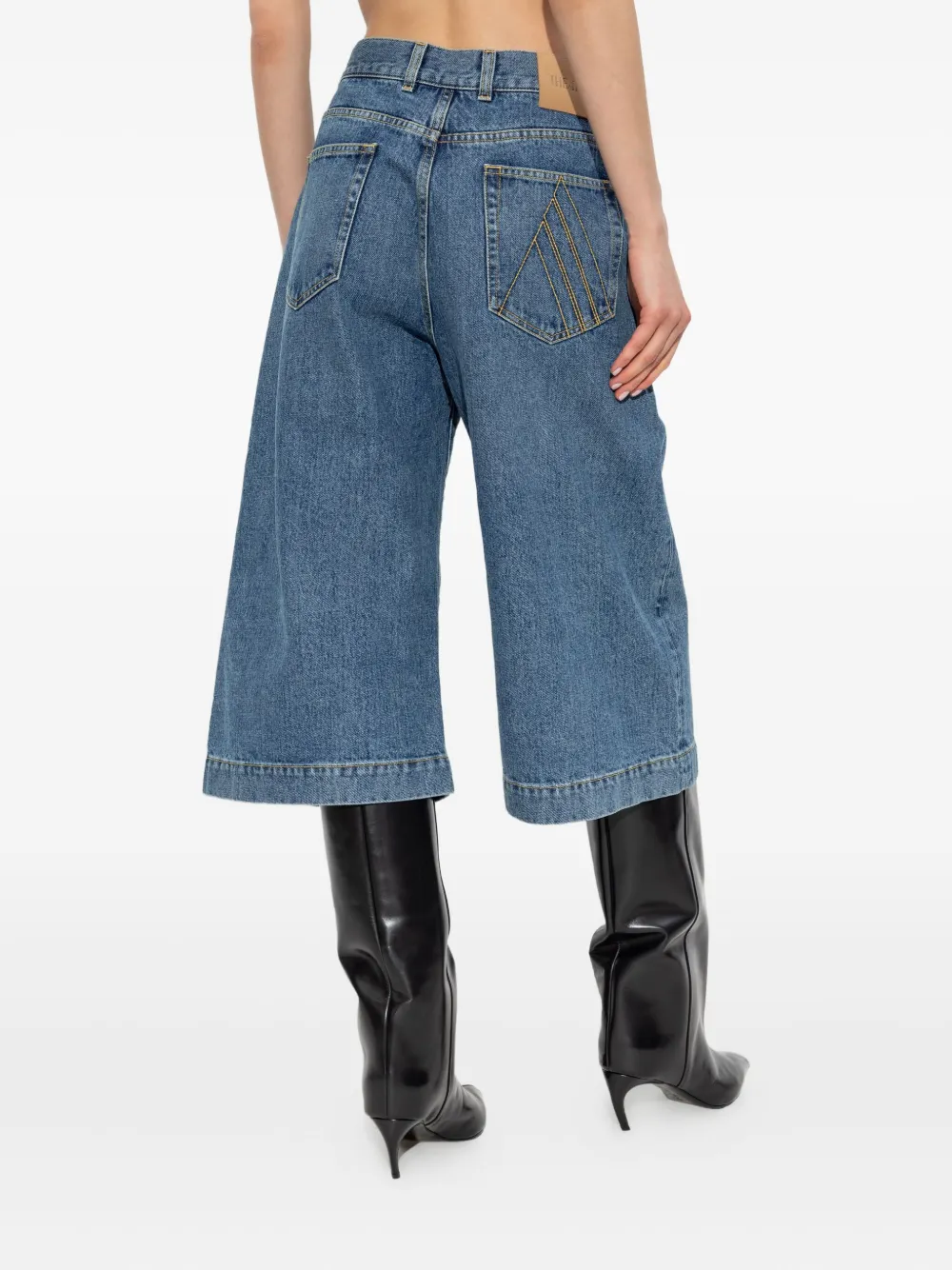 The Attico cropped jeans Blauw