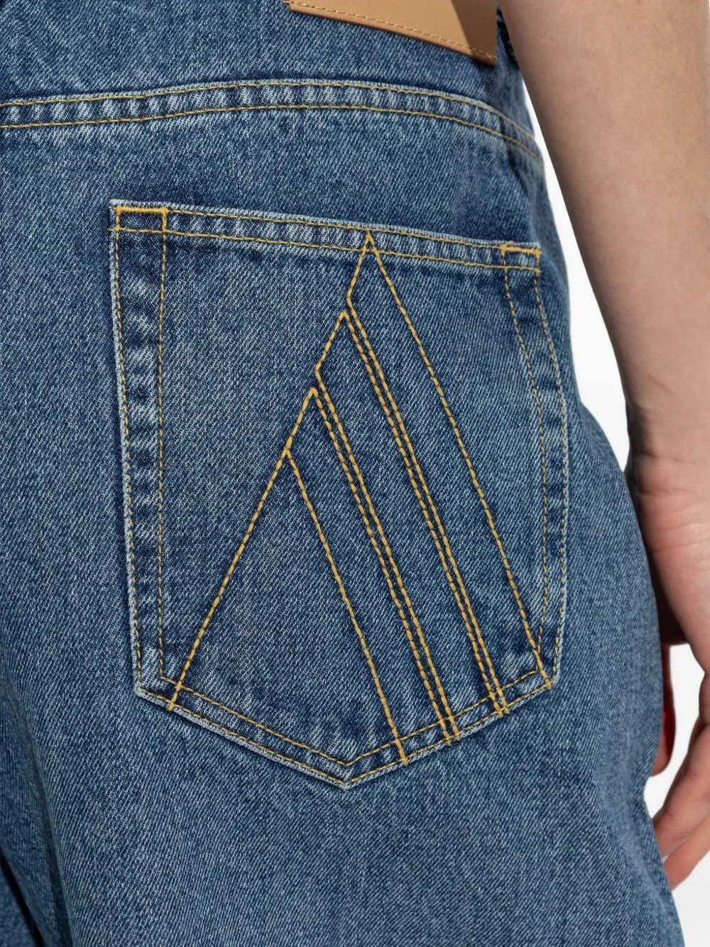 The Attico cropped jeans Blauw