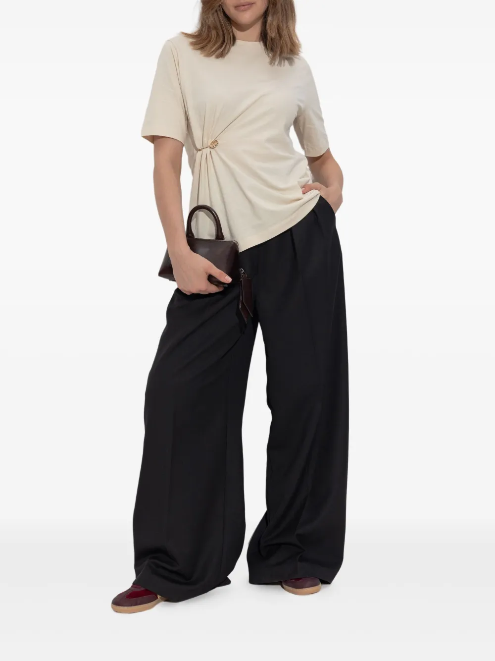 Kenzo safety pin-detail gathered T-shirt | T-Shirts & Jersey Shirts | Image 2
