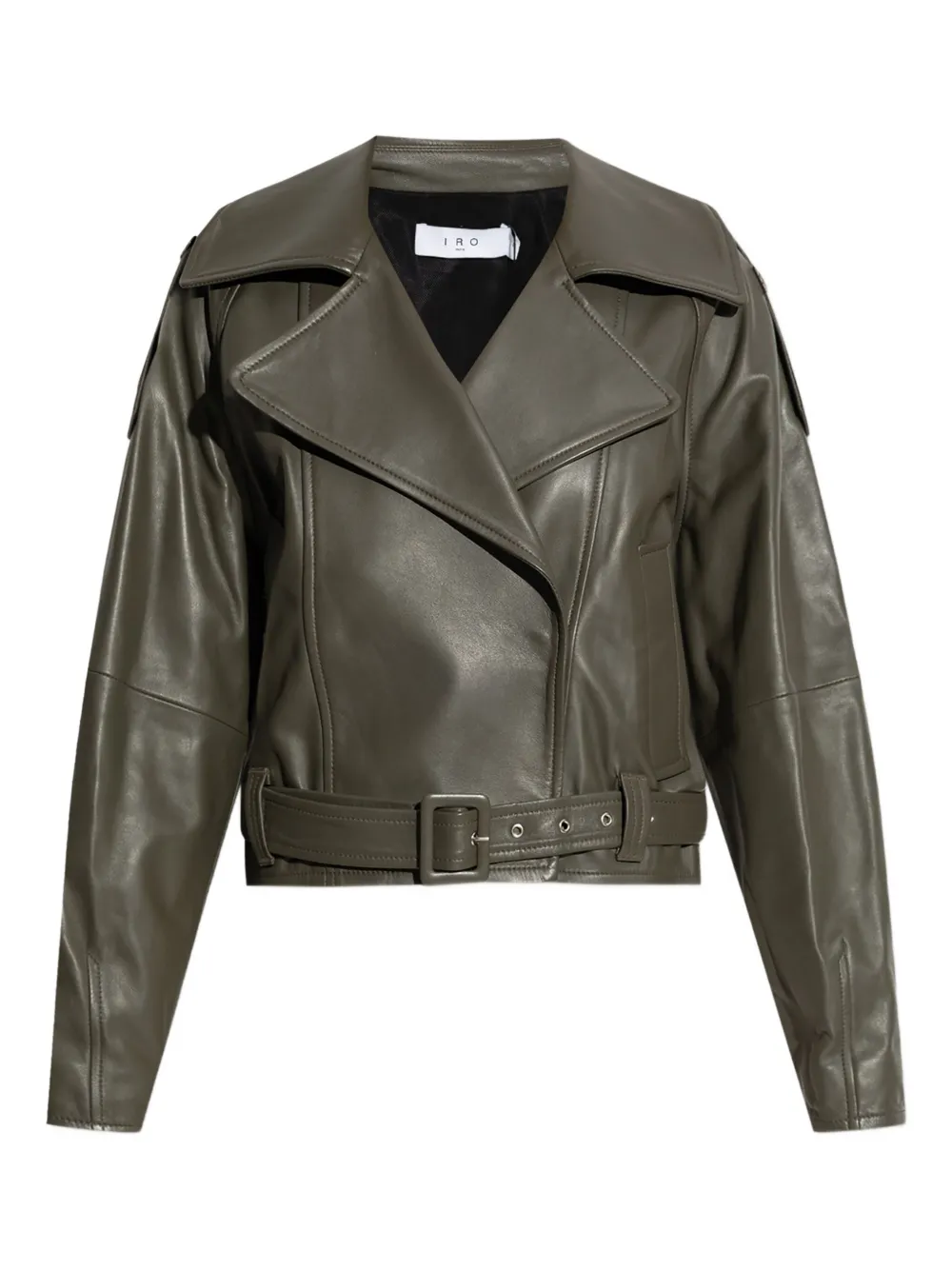 IRO belted leather jacket - Verde