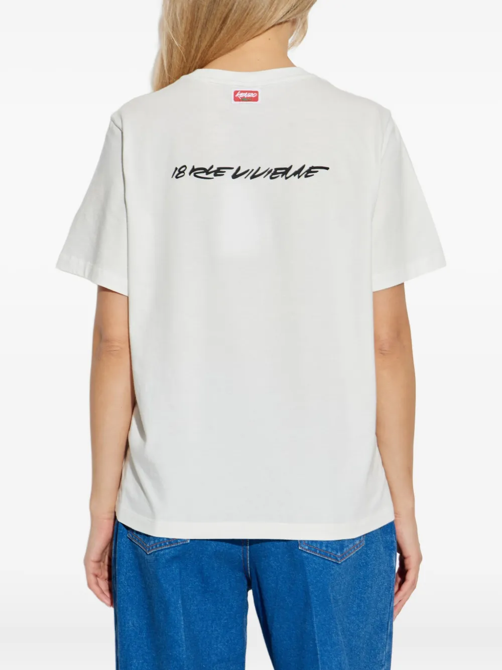 Kenzo logo-print T-shirt Wit