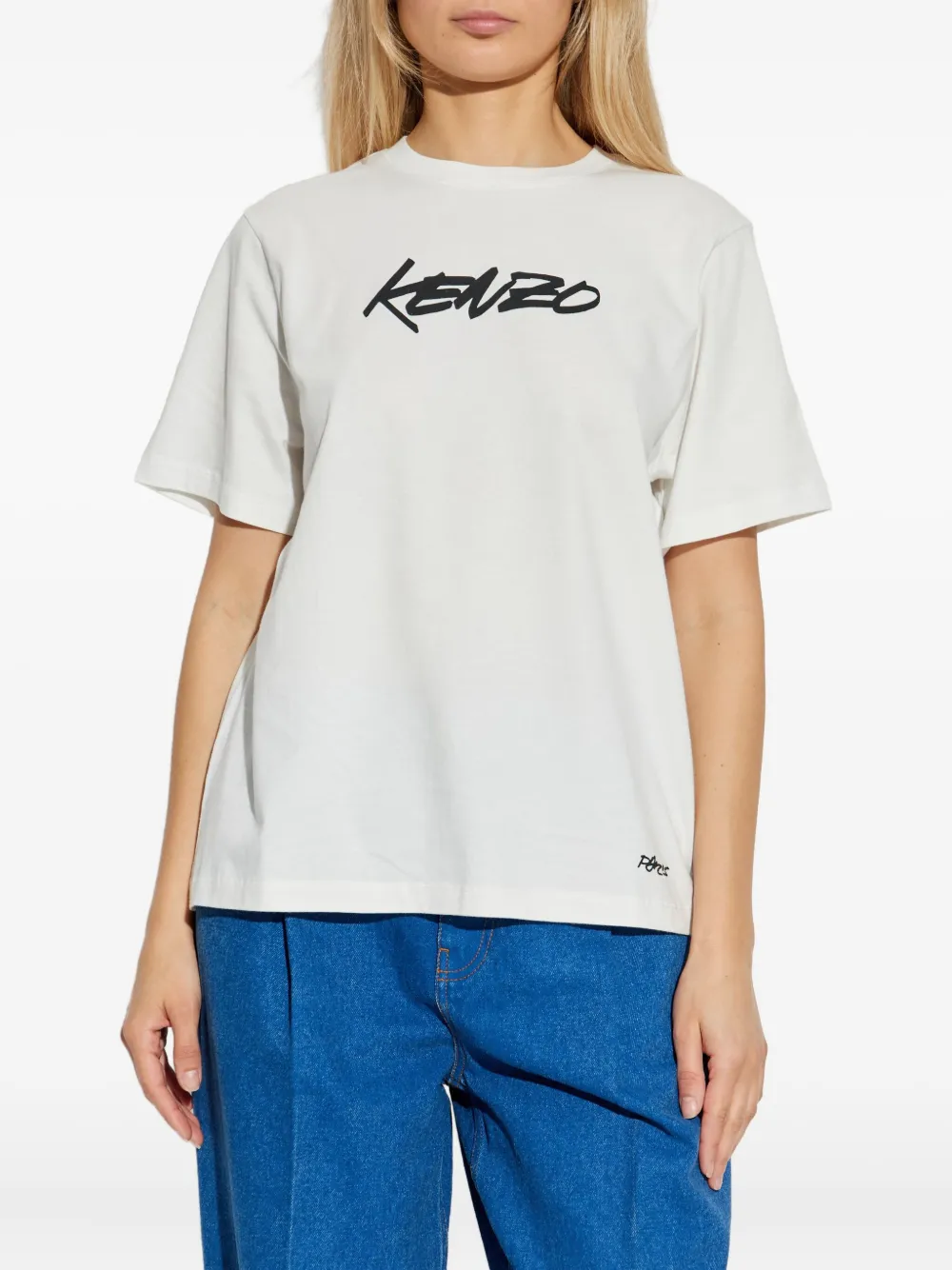 Kenzo logo-print T-shirt Wit