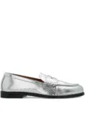 DSQUARED2 snakeskin-effect loafers - Silver