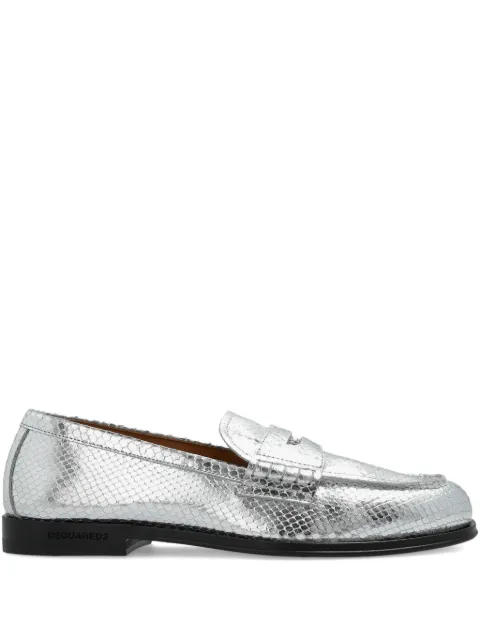 DSQUARED2 snakeskin-effect loafers