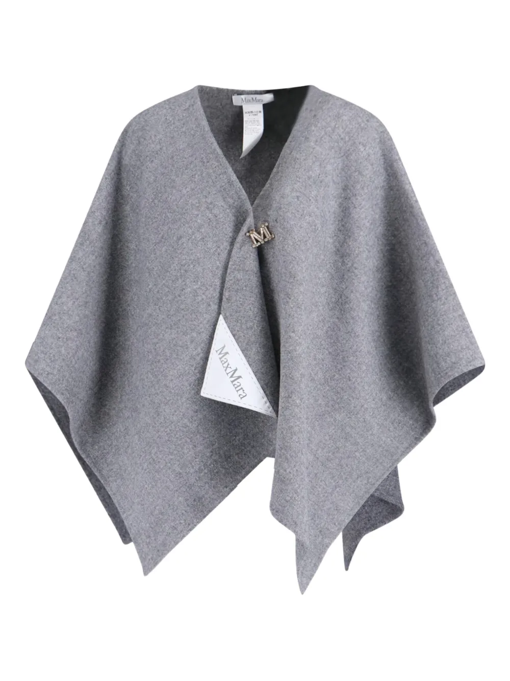 Max Mara Cape met logoplakkaat Grijs
