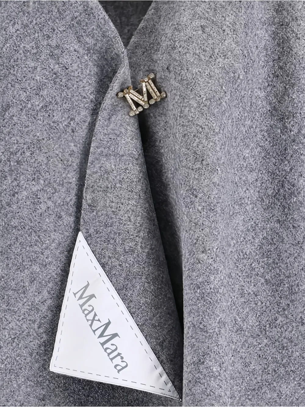 Max Mara Cape met logoplakkaat Grijs