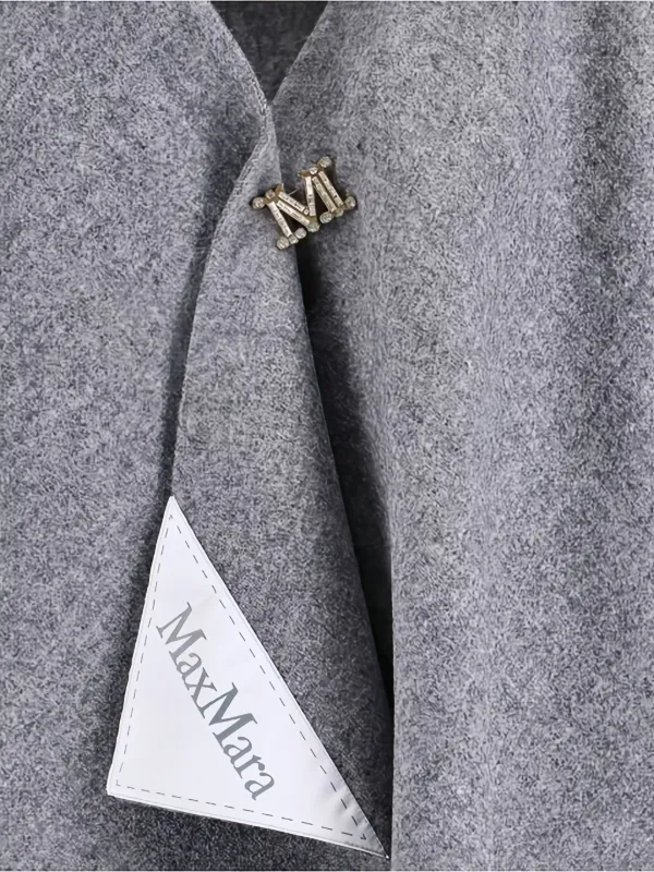 Max Mara ロゴプレート ケープ | グレー | FARFETCH JP