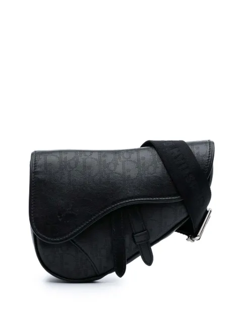 Christian Dior Pre-Owned 2020 Oblique Perforated Calfskin Galaxy Saddle Bag crossbody bag