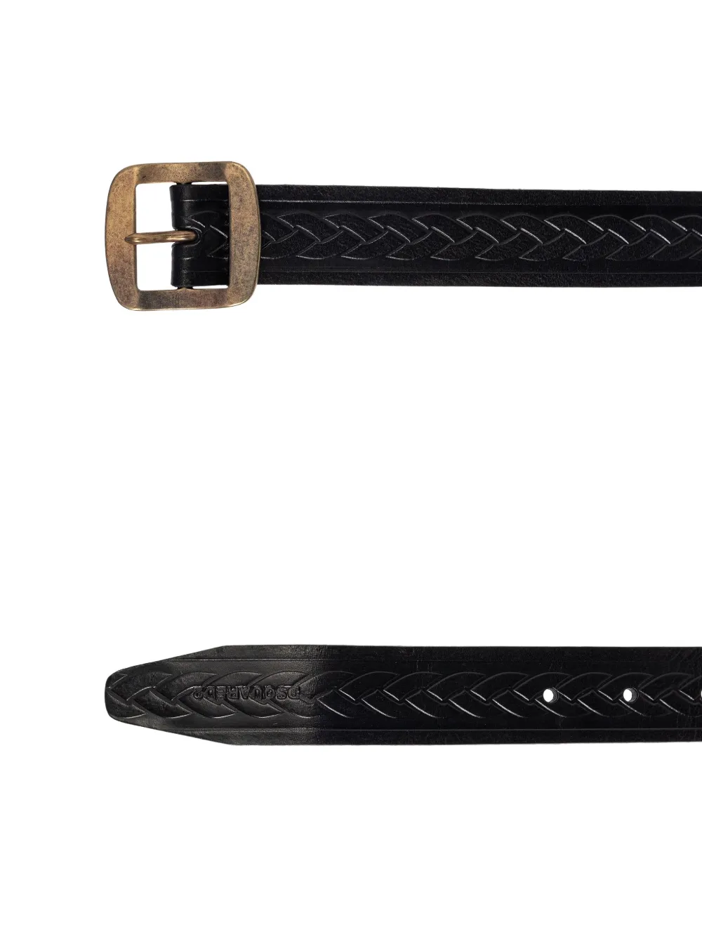 DSQUARED2 braided leather belt Zwart