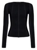 The Attico fringed top - Black