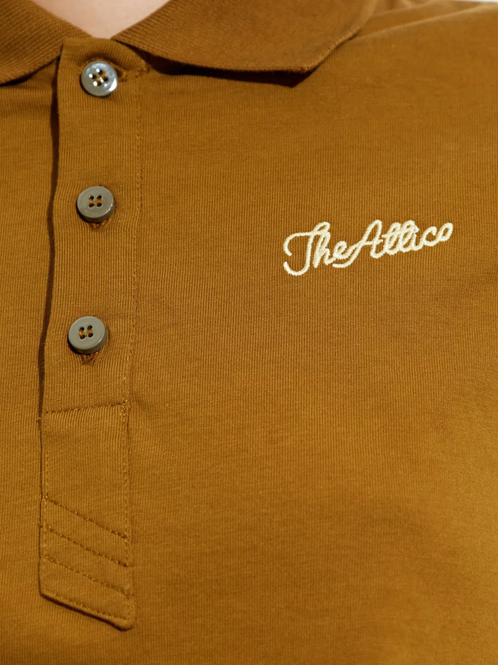 The Attico Poloshirt met borduurwerk Bruin