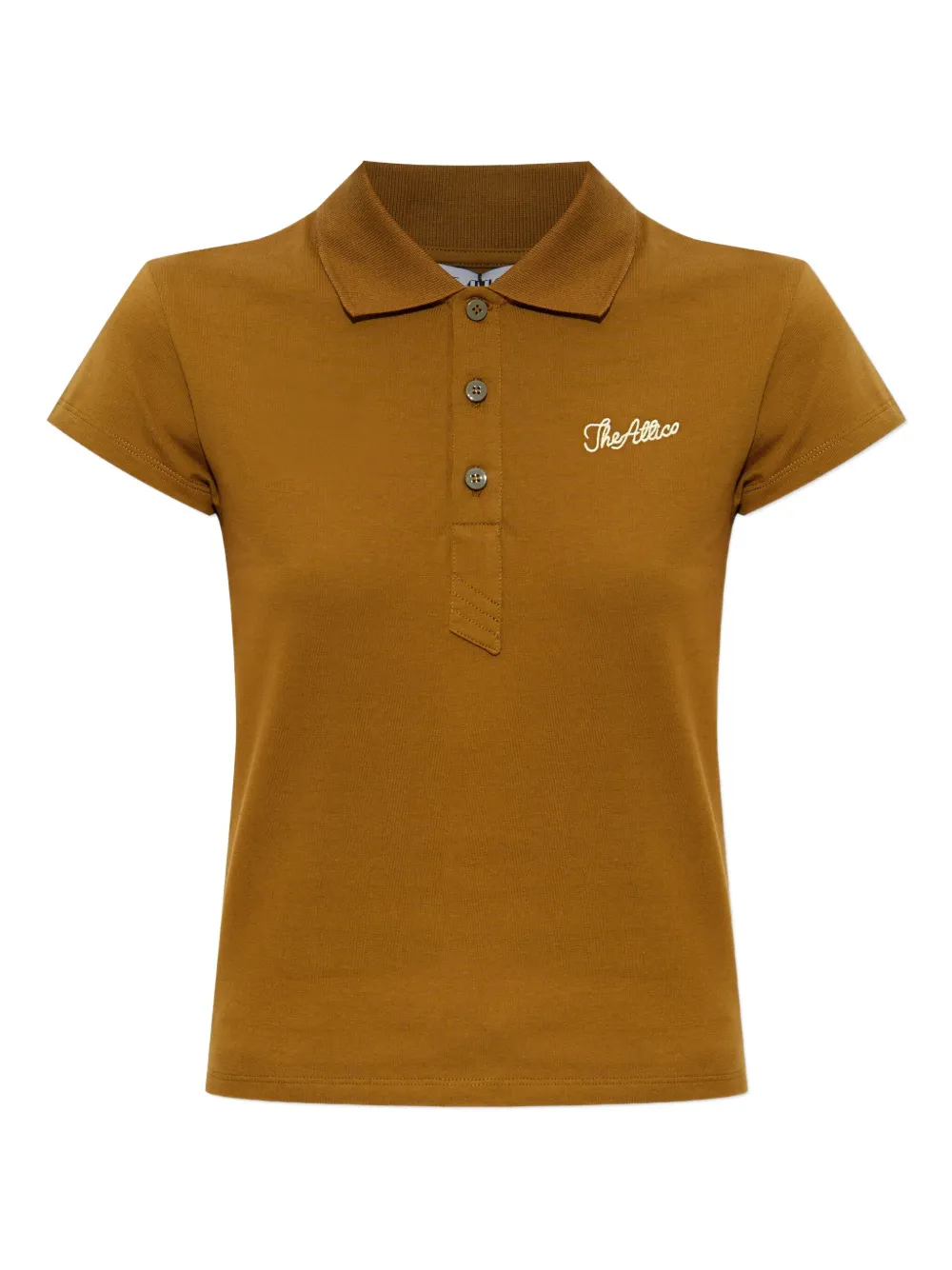 The Attico embroidered polo shirt Bruin