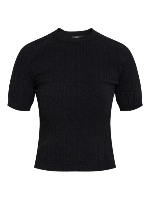 Balmain textured short-sleeve T-shirt