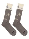 The Attico logo-print socks - Grey