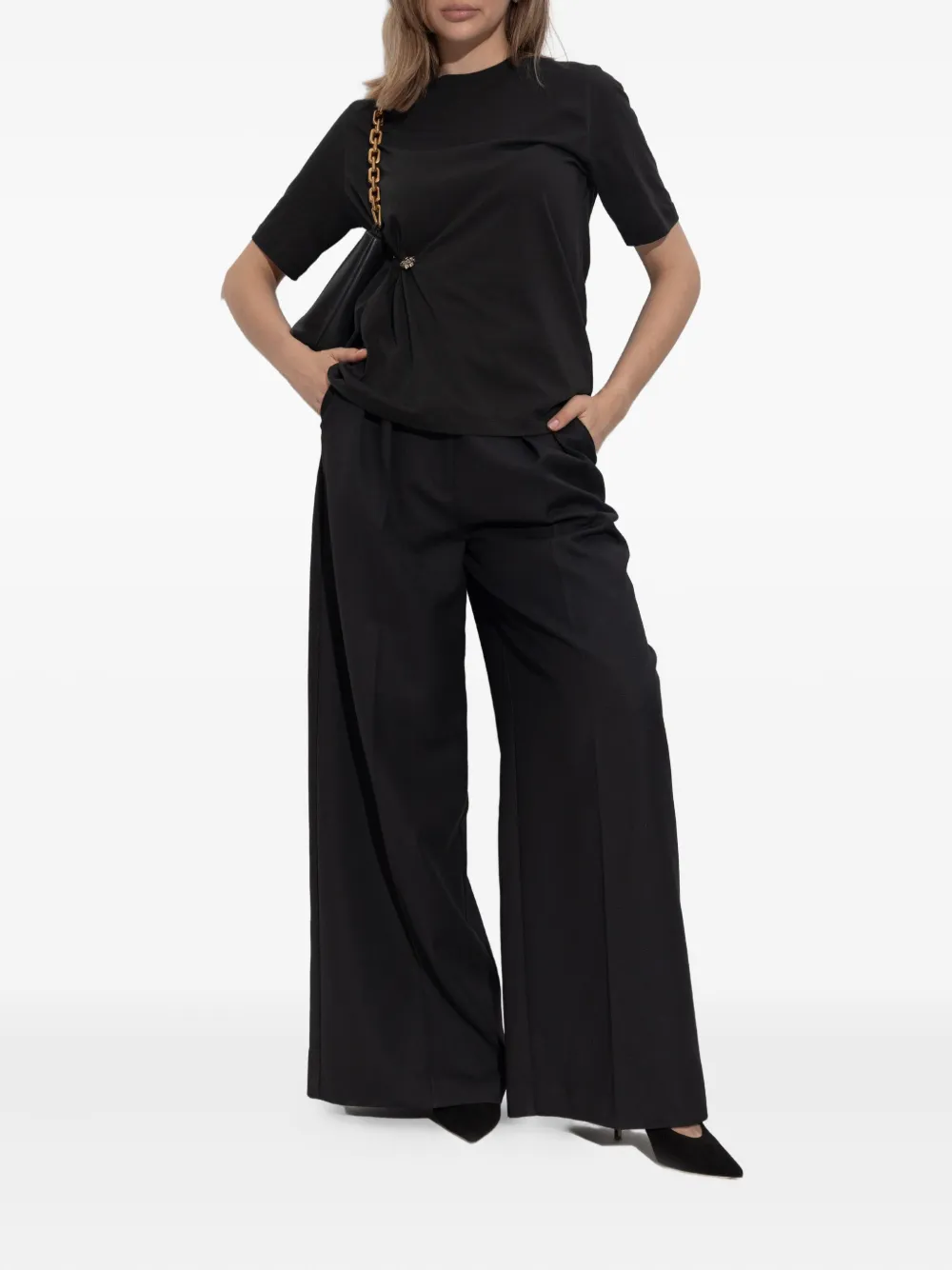 Kenzo safety-pin detail T-shirt Zwart