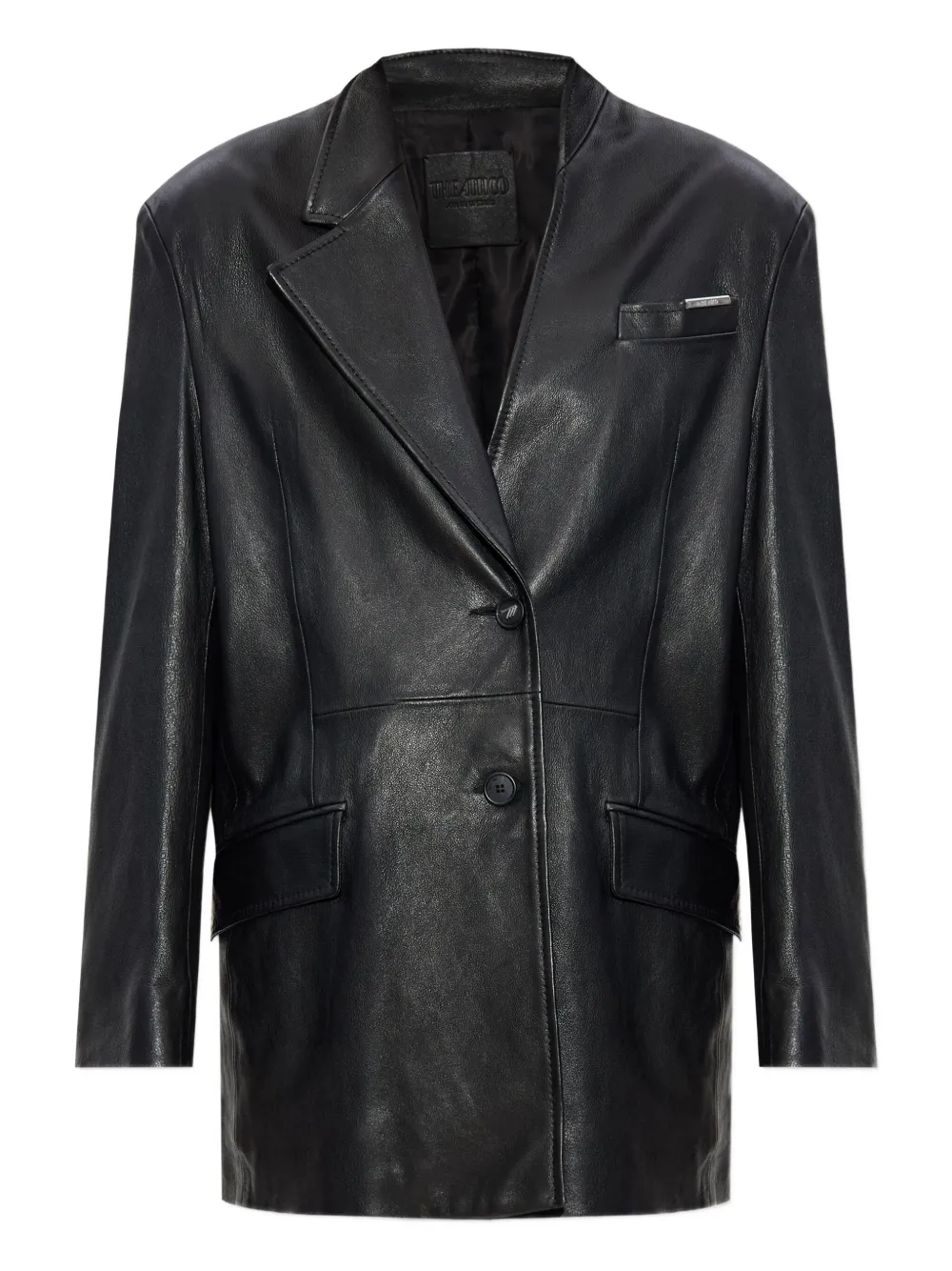 The Attico leather jacket Zwart