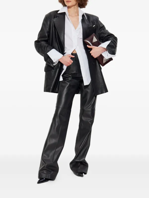 【関税込み】The Attico レザー ジャケット The Attico Leather Jacket | ブラック | FARFETCH JP