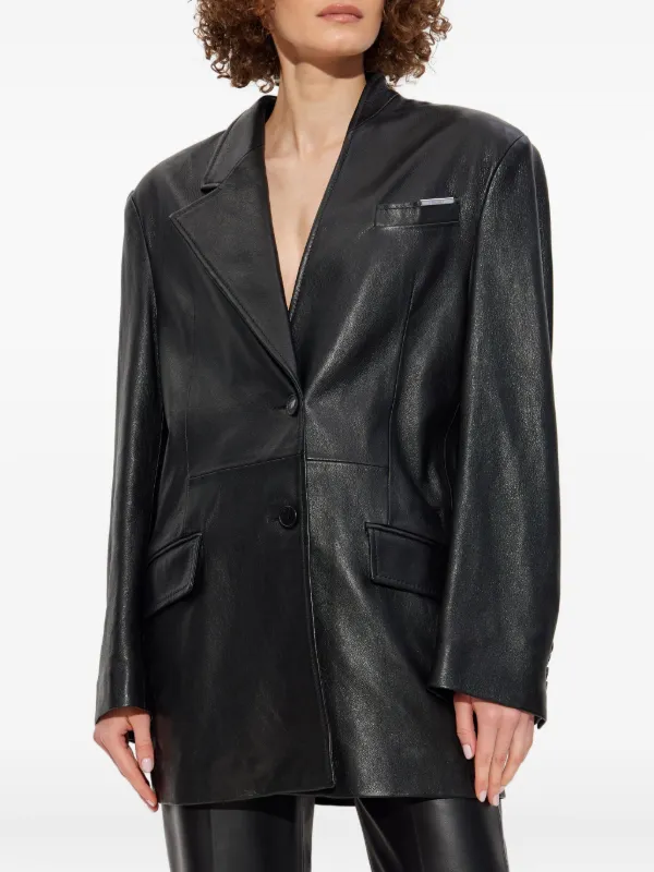 レザージャケット・コート THE ATTICO The Attico レザージャケット | ブラック | FARFETCH JP