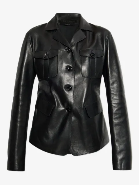 TOM FORD flap-pocket leather jacket