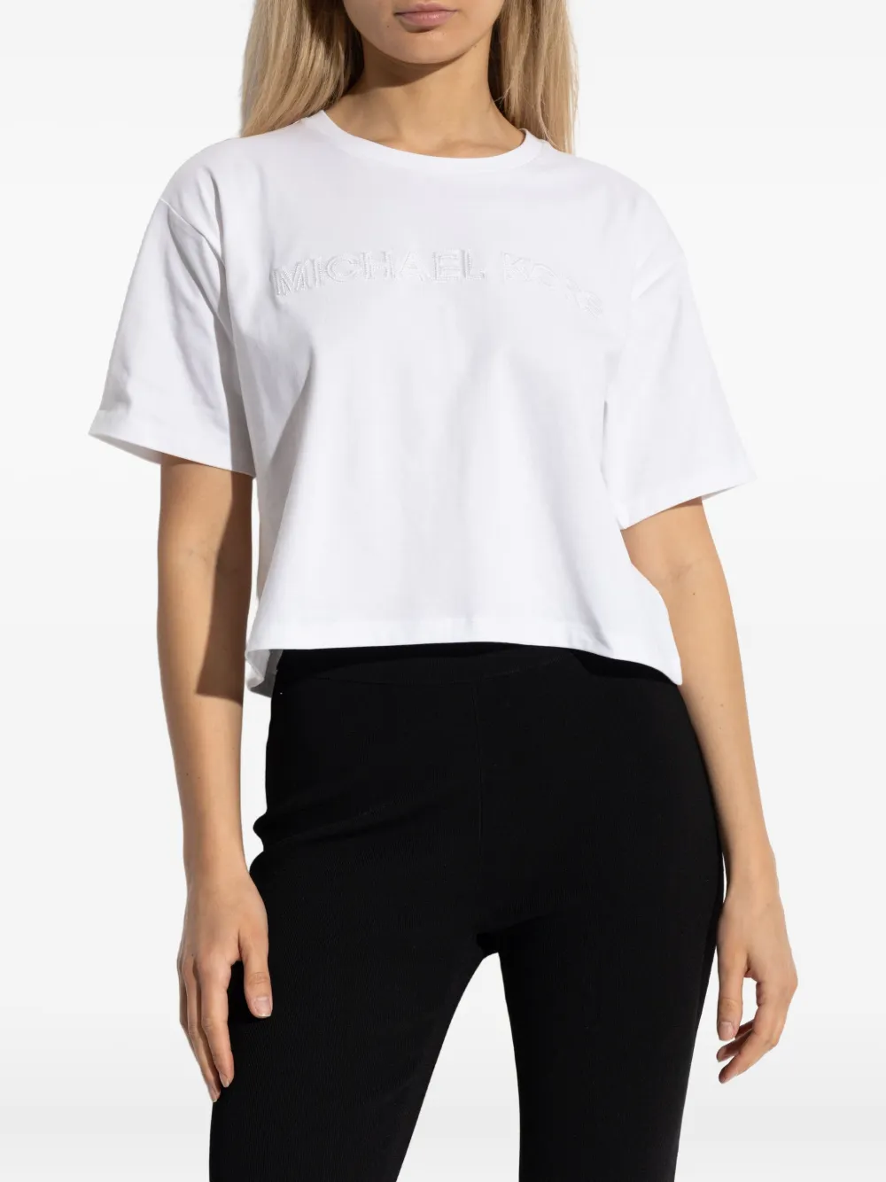 Michael Kors embroidered-logo t-shirt Wit