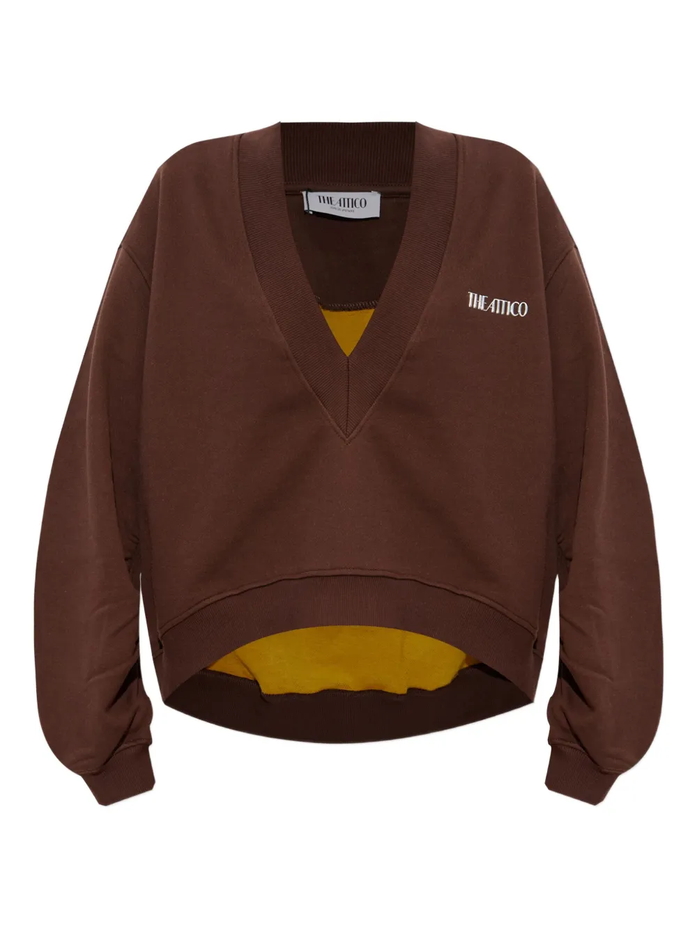 The Attico V-neck sweatshirt Bruin