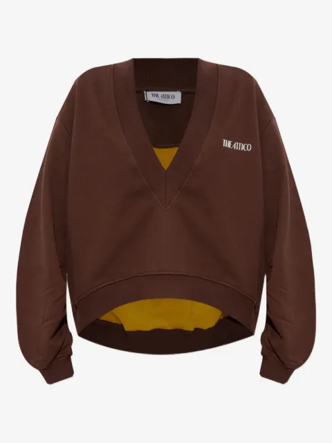 The Attico sudadera con cuello en V