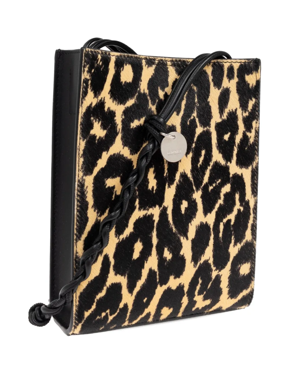 Jil Sander small Tangle leopard-print shoulder bag Beige