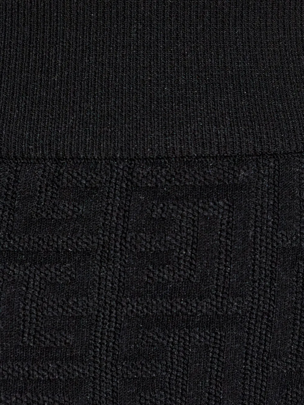 Balmain monogram-textured knit skirt Zwart