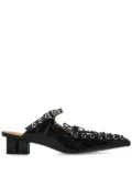 GANNI 50mm buckle-fastening lace-up mules - Black