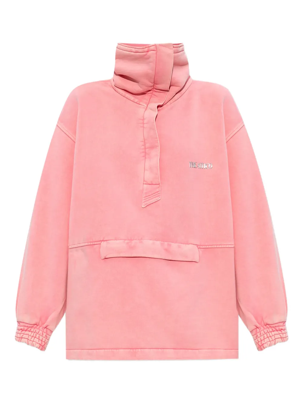 The Attico drawstring cotton jacket Roze