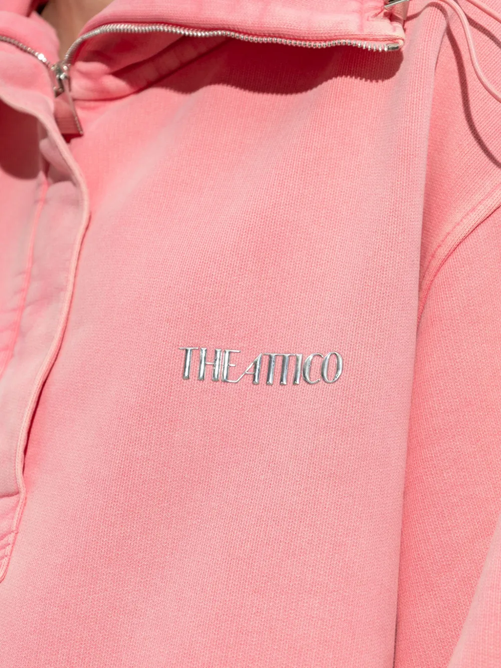 The Attico drawstring cotton jacket Roze