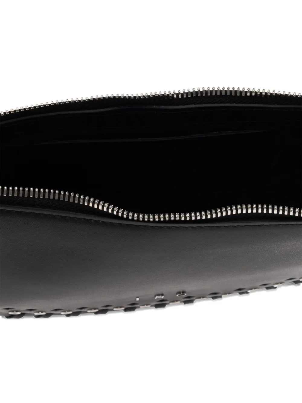 IRO Iri Arco O leren schoudertas met ringlets Zwart