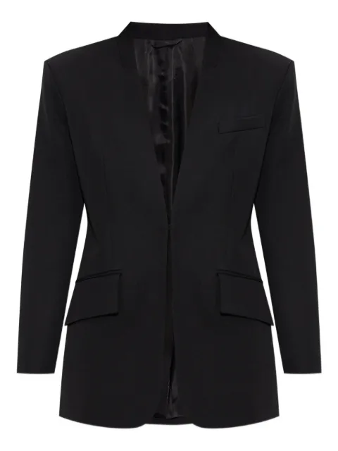 The Attico padded-shoulder wool blazer