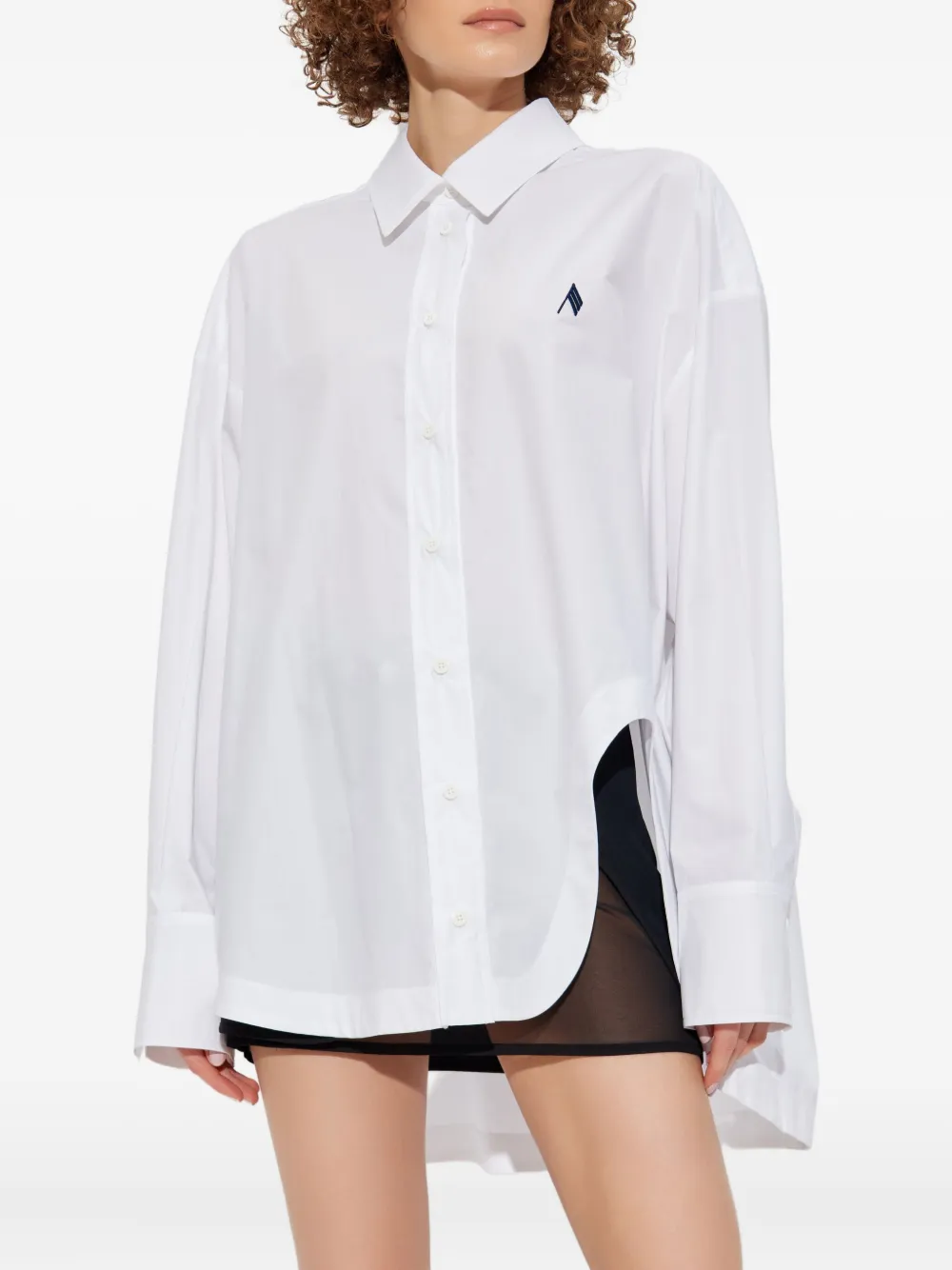The Attico Diana shirt Wit