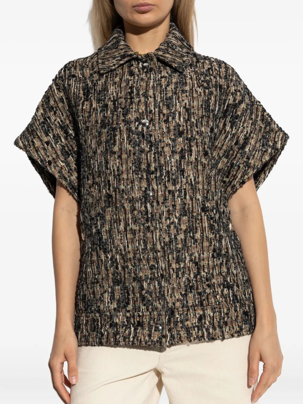IRO Caliopa tweed short-sleeved jacket Veelkleurig
