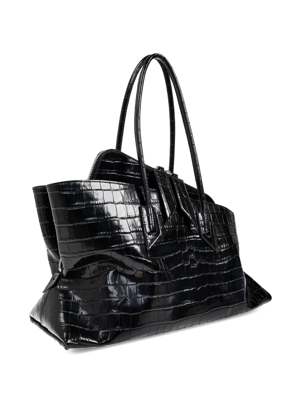 The Attico Shopper met krokodillen-reliëf Zwart