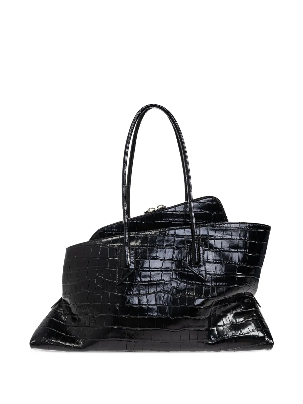 The Attico Shopper met krokodillen-reliëf Zwart
