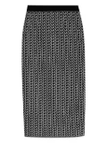 Michael Michael Kors monogram-pattern zip-back skirt - Black