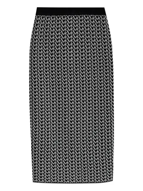 Michael Michael Kors monogram-pattern zip-back skirt