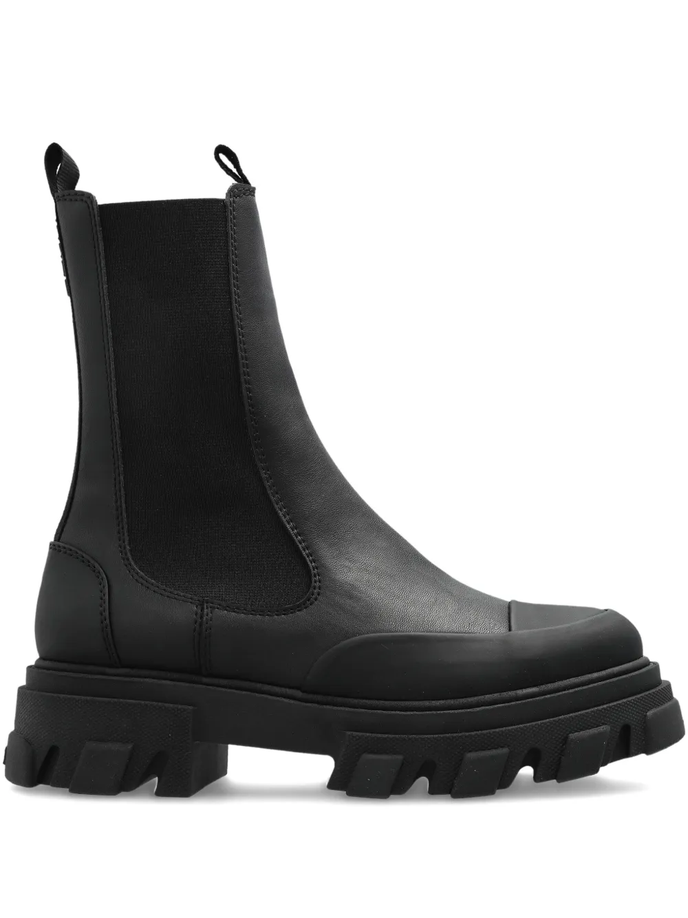 GANNI 55mm leather ankle boots Black